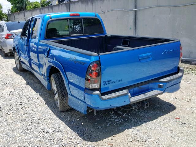 5TETU22N96Z183946 - 2006 TOYOTA TACOMA X-R BLUE photo 3