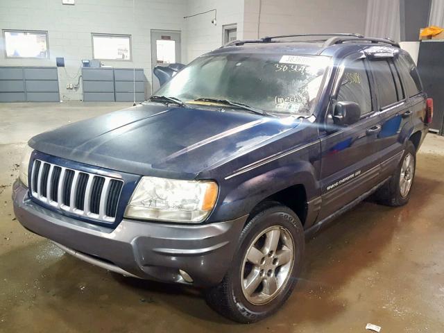 1J4GW48S94C293227 - 2004 JEEP GRAND CHER BLUE photo 2