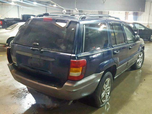 1J4GW48S94C293227 - 2004 JEEP GRAND CHER BLUE photo 4