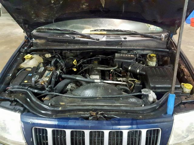 1J4GW48S94C293227 - 2004 JEEP GRAND CHER BLUE photo 7