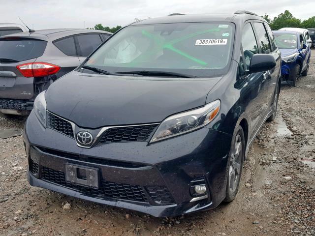 5TDXZ3DC4JS915541 - 2018 TOYOTA SIENNA SE BLACK photo 2