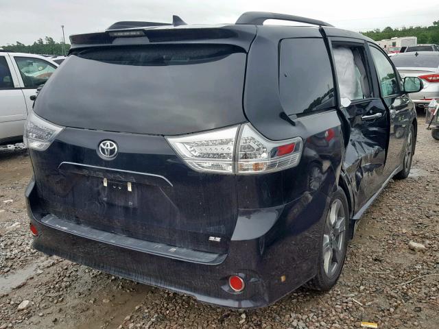 5TDXZ3DC4JS915541 - 2018 TOYOTA SIENNA SE BLACK photo 4