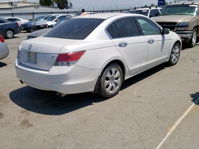 1HGCP36868A023409 - 2008 HONDA ACCORD EXL WHITE photo 4