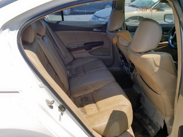 1HGCP36868A023409 - 2008 HONDA ACCORD EXL WHITE photo 6