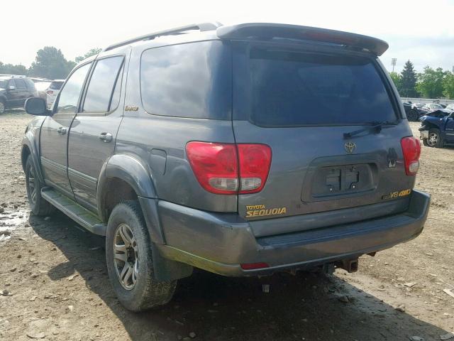 5TDBT48A75S241093 - 2005 TOYOTA SEQUOIA LI CHARCOAL photo 3