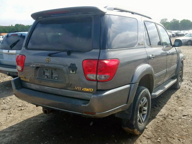 5TDBT48A75S241093 - 2005 TOYOTA SEQUOIA LI CHARCOAL photo 4