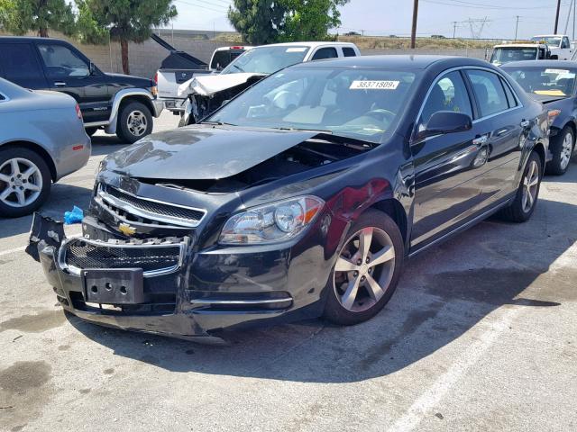 1G1ZC5E06CF240801 - 2012 CHEVROLET MALIBU 1LT BLACK photo 2