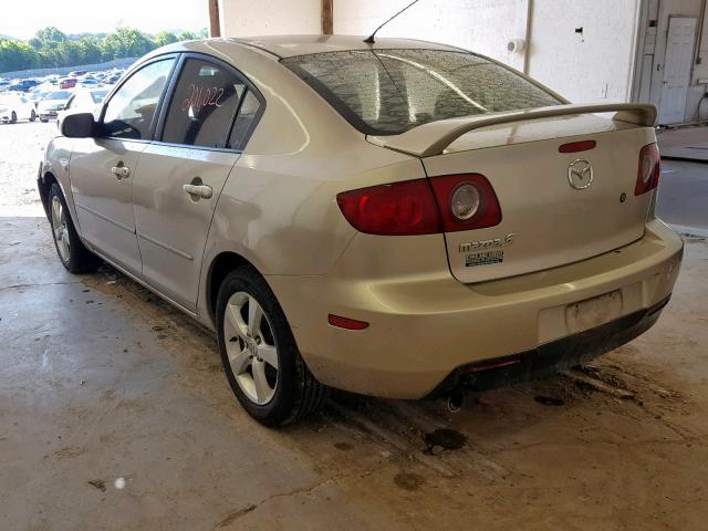 JM1BK12F861536451 - 2006 MAZDA 3 I BEIGE photo 3