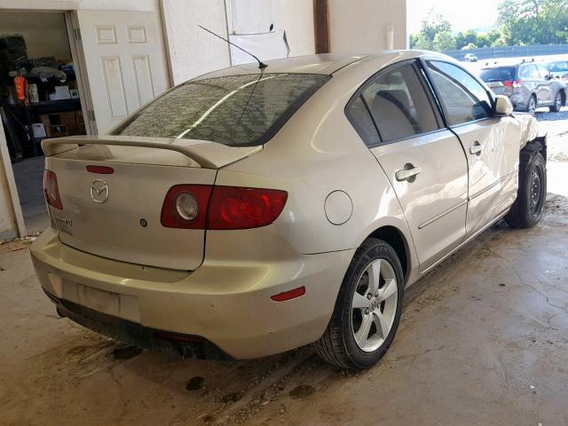 JM1BK12F861536451 - 2006 MAZDA 3 I BEIGE photo 4