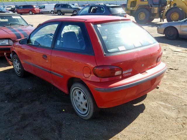 2C1MR2294T6747172 - 1996 GEO METRO BASE RED photo 3