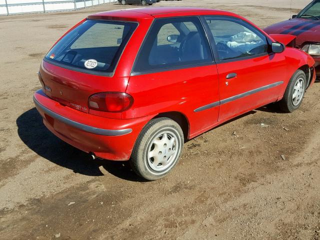 2C1MR2294T6747172 - 1996 GEO METRO BASE RED photo 4