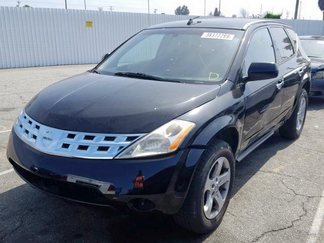 JN8AZ08T05W327029 - 2005 NISSAN MURANO SL BLACK photo 2