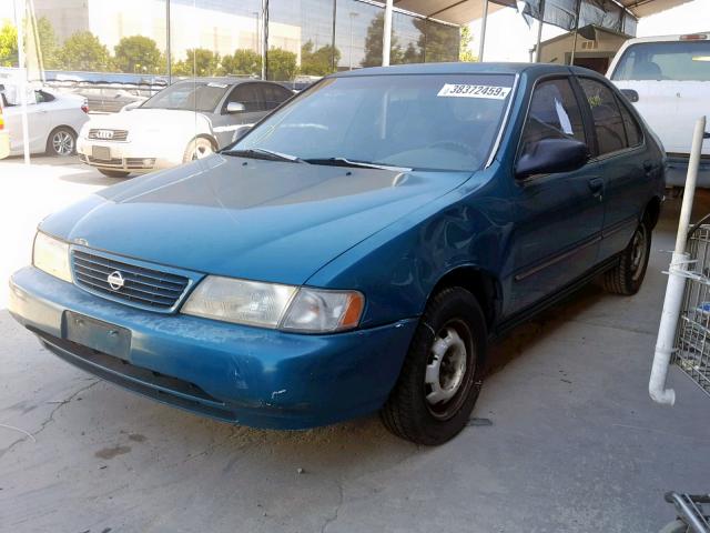 1N4AB41D2VC754049 - 1997 NISSAN SENTRA XE GREEN photo 2