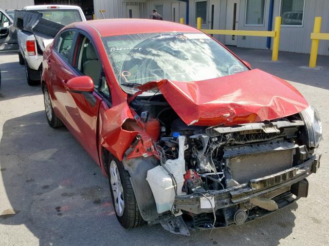 KNADM4A31F6504436 - 2015 KIA RIO LX RED photo 1