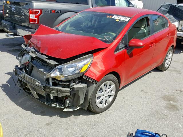 KNADM4A31F6504436 - 2015 KIA RIO LX RED photo 2