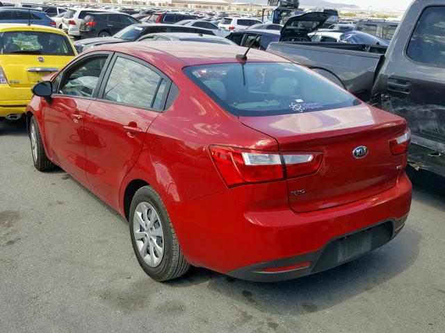 KNADM4A31F6504436 - 2015 KIA RIO LX RED photo 3