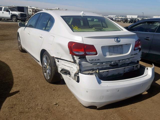 JTHBC96SX75008079 - 2007 LEXUS GS 450H WHITE photo 3