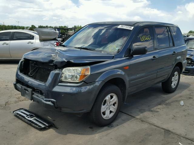 5FNYF28146B046144 - 2006 HONDA PILOT LX GRAY photo 2