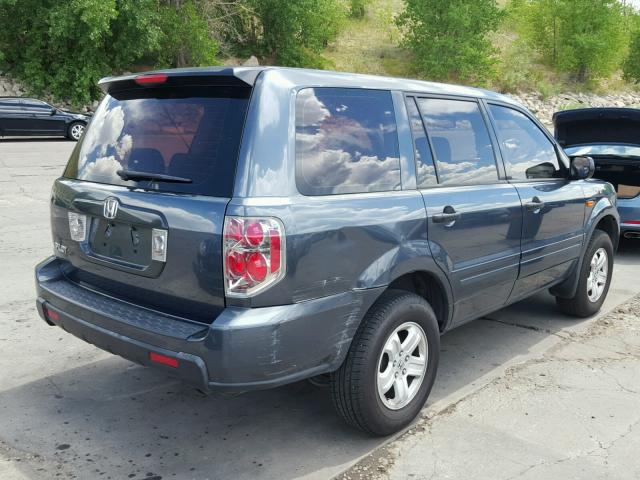 5FNYF28146B046144 - 2006 HONDA PILOT LX GRAY photo 4