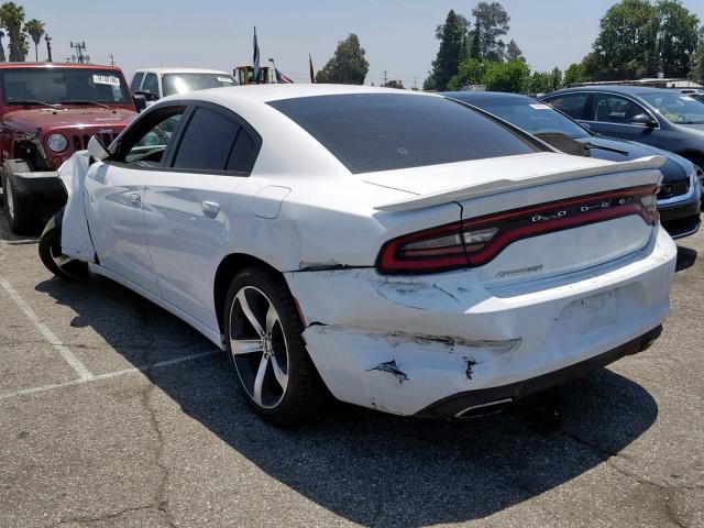 2C3CDXBG1HH626687 - 2017 DODGE CHARGER SE WHITE photo 3