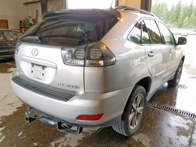 JTJHW31U060016032 - 2006 LEXUS RX 400 SILVER photo 4