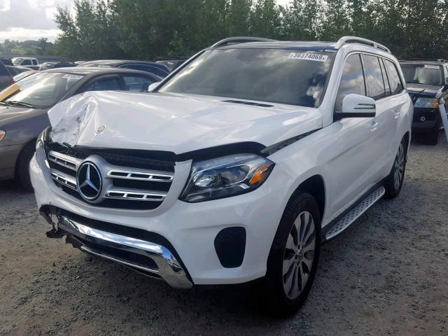 4JGDF6EE7KB225896 - 2019 MERCEDES-BENZ GLS 450 4M WHITE photo 2