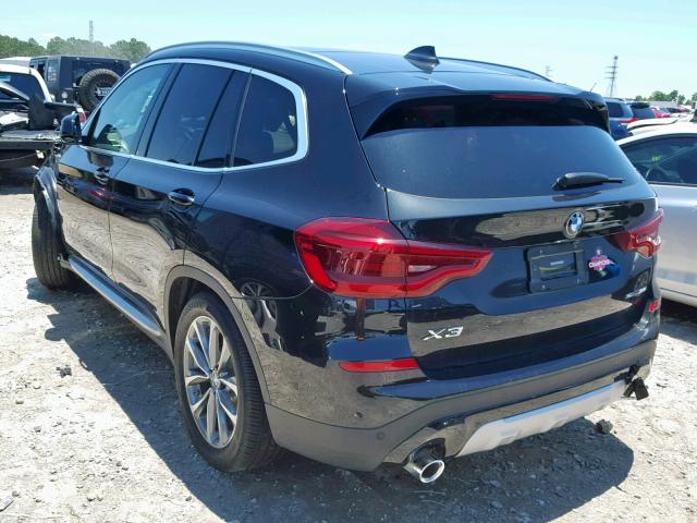 5UXTR7C52KLE98529 - 2019 BMW X3 SDRIVE3 BLACK photo 3