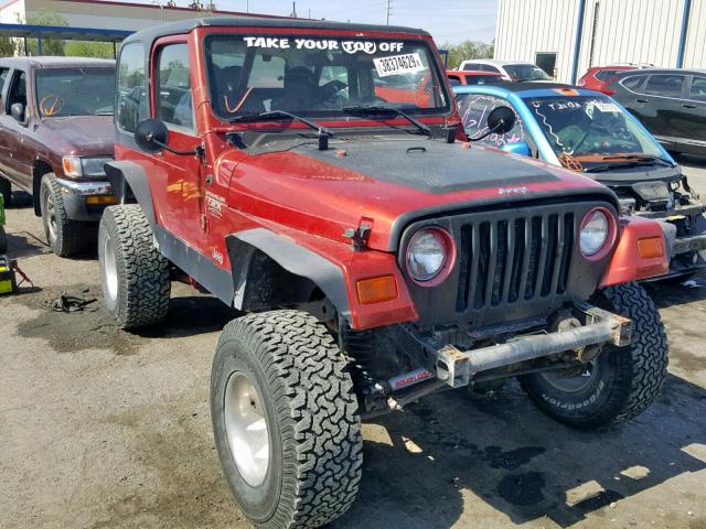 1J4FY29P8XP492352 - 1999 JEEP WRANGLER / RED photo 1