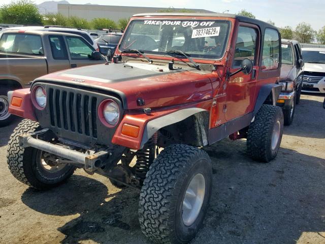 1J4FY29P8XP492352 - 1999 JEEP WRANGLER / RED photo 2