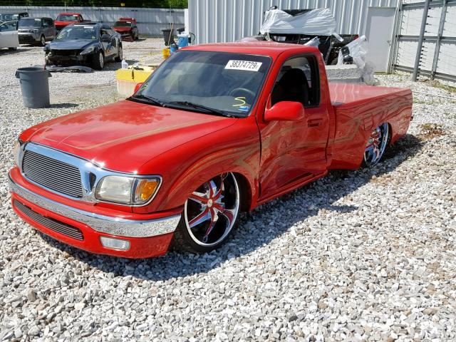 5TENL42N21Z759957 - 2001 TOYOTA TACOMA RED photo 2