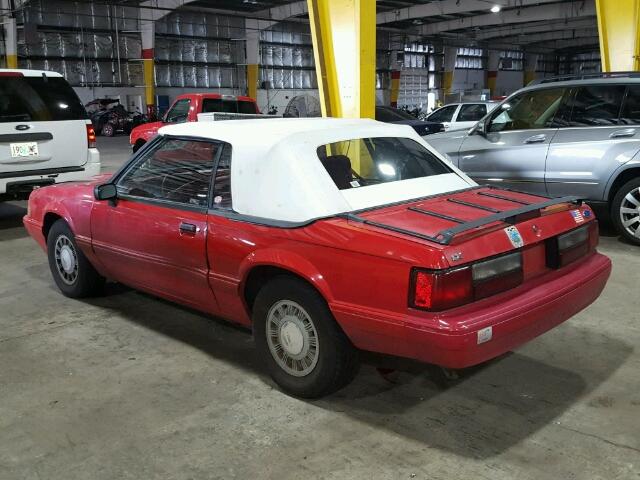 1FACP44M5NF172807 - 1992 FORD MUSTANG LX RED photo 3