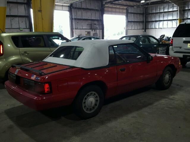 1FACP44M5NF172807 - 1992 FORD MUSTANG LX RED photo 4