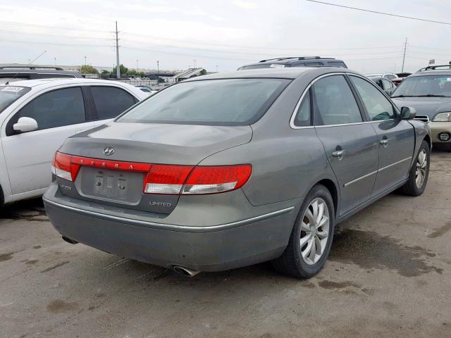 KMHFC46F56A042635 - 2006 HYUNDAI AZERA SE GREEN photo 4