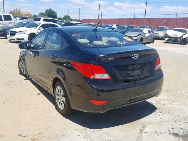 KMHCT4AE3HU357436 - 2017 HYUNDAI ACCENT SE BLACK photo 3