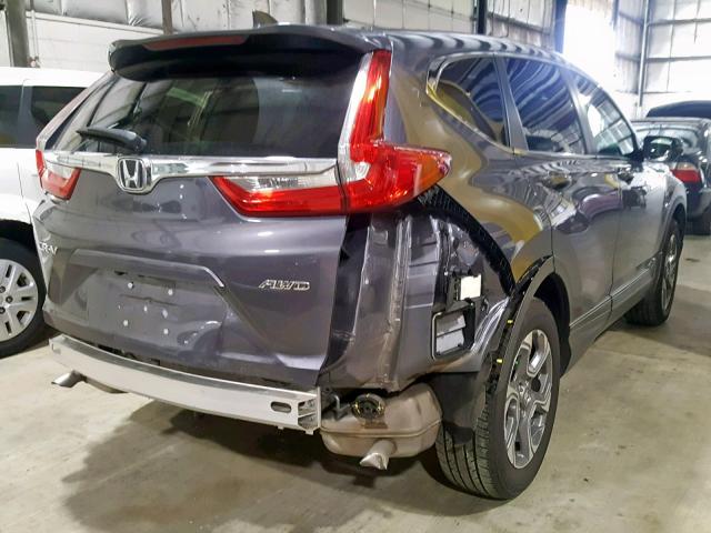 2HKRW2H83JH629025 - 2018 HONDA CR-V EXL GRAY photo 4