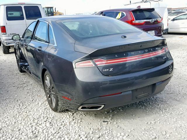 3LN6L2LU7GR633922 - 2016 LINCOLN MKZ HYBRID GRAY photo 3