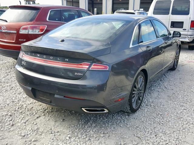 3LN6L2LU7GR633922 - 2016 LINCOLN MKZ HYBRID GRAY photo 4