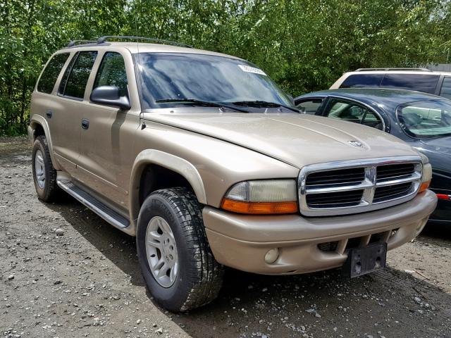 1B4HS48N82F190213 - 2002 DODGE DURANGO SL GOLD photo 1