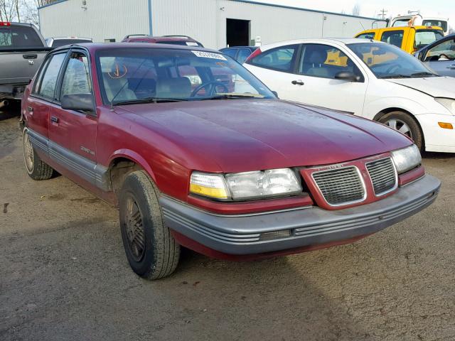 1G2NE54U5LC200767 - 1990 PONTIAC GRAND AM L BURGUNDY photo 1