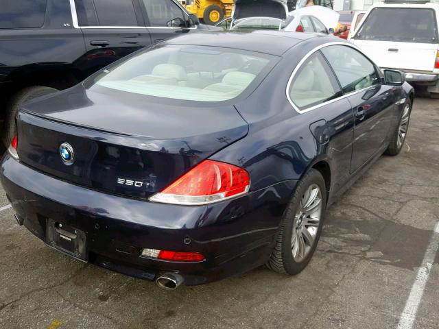 WBAEH13436CR51302 - 2006 BMW 650 I BLUE photo 4