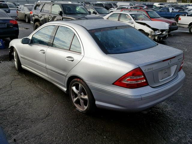 WDBRF40J85F683025 - 2005 MERCEDES-BENZ C 230K SPO SILVER photo 3