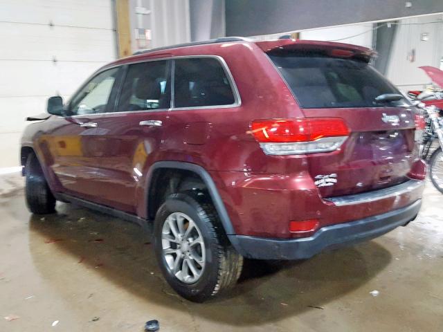 1C4RJFBG4GC337023 - 2016 JEEP GRAND CHER MAROON photo 3