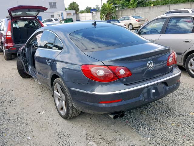 WVWHN7AN2CE523454 - 2012 VOLKSWAGEN CC LUXURY GRAY photo 3