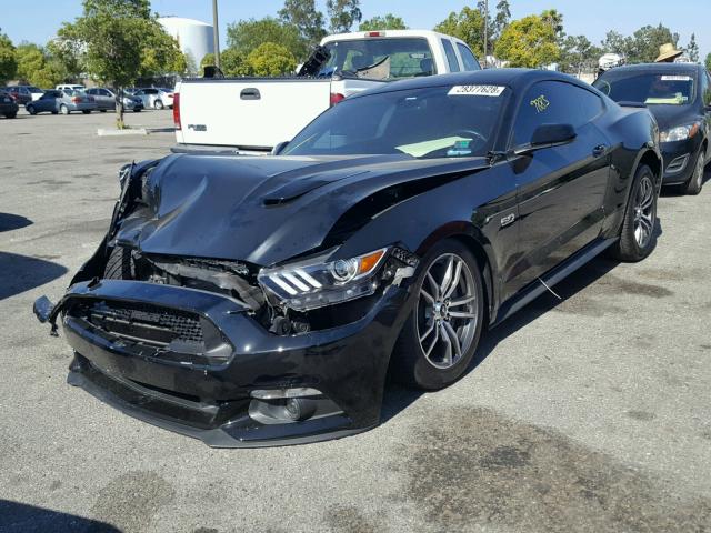 1FA6P8CFXH5323559 - 2017 FORD MUSTANG GT BLACK photo 2