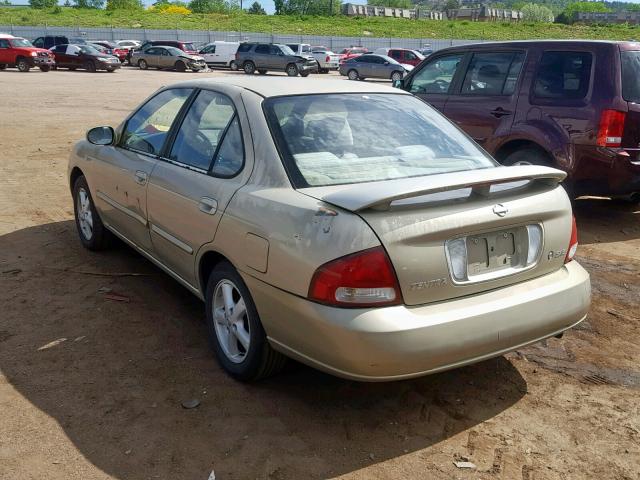 3N1CB51D72L614140 - 2002 NISSAN SENTRA XE GOLD photo 3