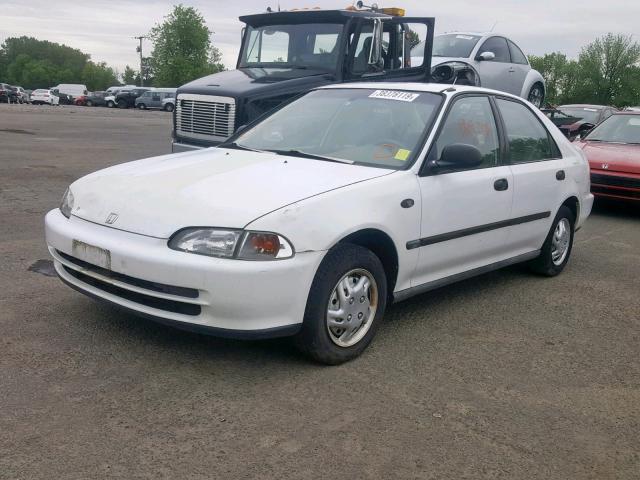 1HGEG8640SL004823 - 1995 HONDA CIVIC DX WHITE photo 2