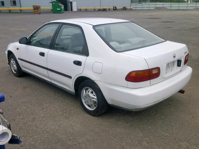 1HGEG8640SL004823 - 1995 HONDA CIVIC DX WHITE photo 3