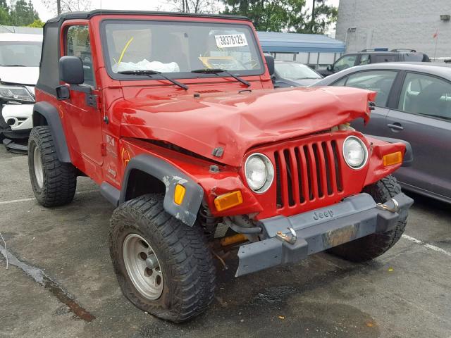 1J4FA39SX6P709607 - 2006 JEEP WRANGLER X RED photo 1