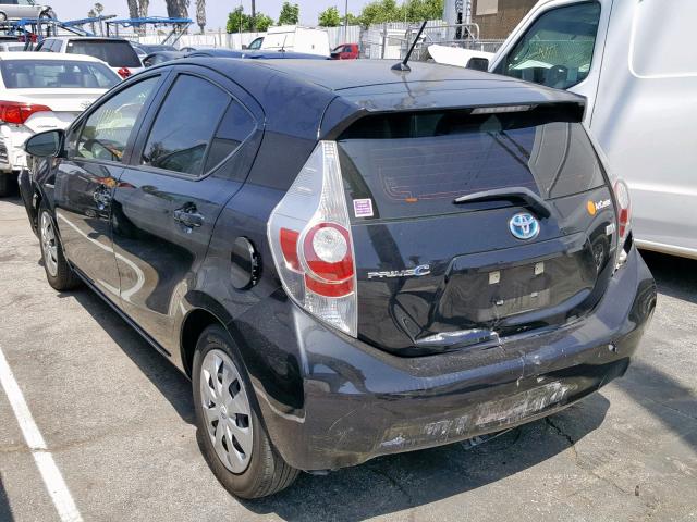 JTDKDTB30D1553592 - 2013 TOYOTA PRIUS C BLACK photo 3