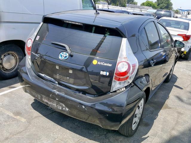 JTDKDTB30D1553592 - 2013 TOYOTA PRIUS C BLACK photo 4